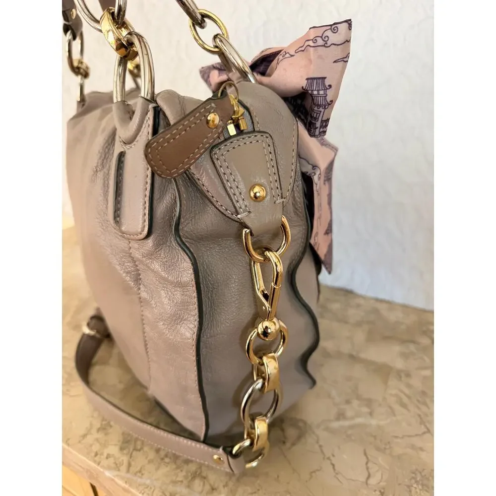 Coach Kristin taupe pinnacle Leather Hobo Crossbody Shoulder Bag Handbag 16823